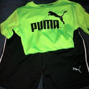 Boys Puma Shorts & Tee